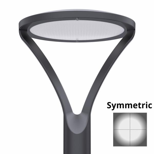 90W LED Post Top Light IP65 IK08 Type II Type III Type IV Garden LED Light 170lm