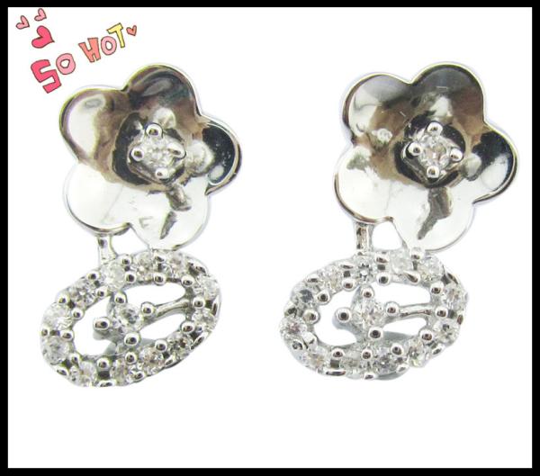 Buy cheap Vintage 925 Silver CZ Earrings Nickel-Free For Casual Occasion Simple Style Cute Sterling Silver Earrings Small Silver from wholesalers
