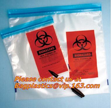 Biohazard medical specimen k bag high quality zipper bag, Specimen Transport Bag