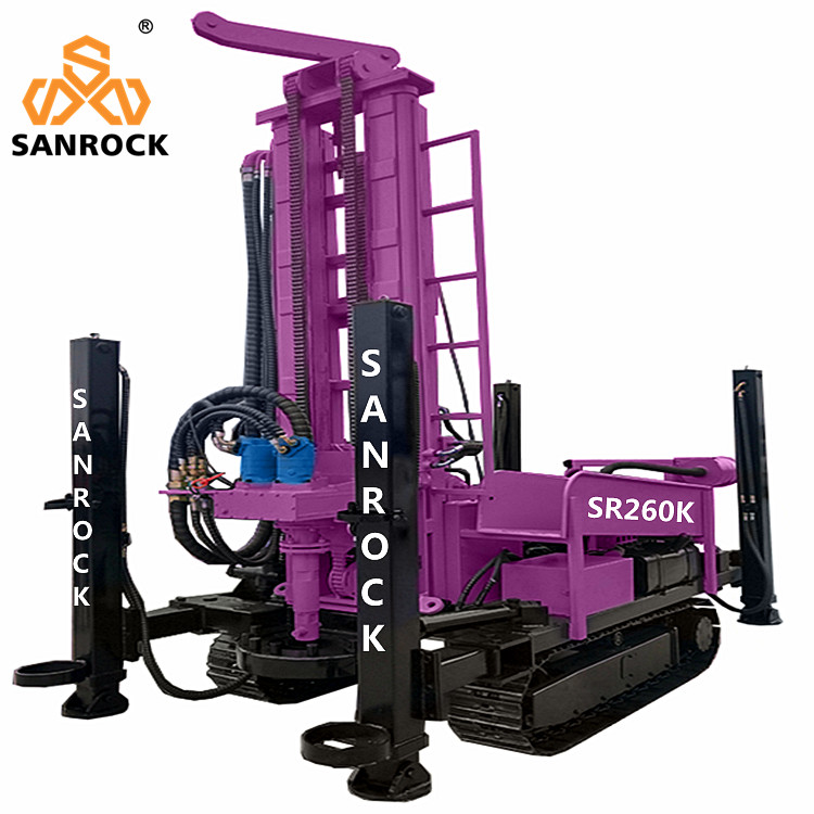 Water Well Drill Machine Borehole Depth 260m Portable Hydraulic Water Well Drilling Rig