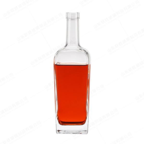 Buy cheap Customized Bottle Color 750ml Square Vodka Glass Bottle for Brandy and Gin from wholesalers