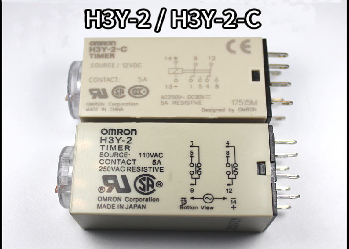 OMRON Time Relay H3Y-2-TIMER H3Y-2-C, H3Y-4-TIMER H3Y-4-C Series