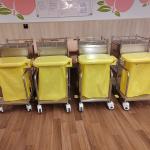 Large Capacity Metal Hospital Trolley Customized Stainless Steel Instrument