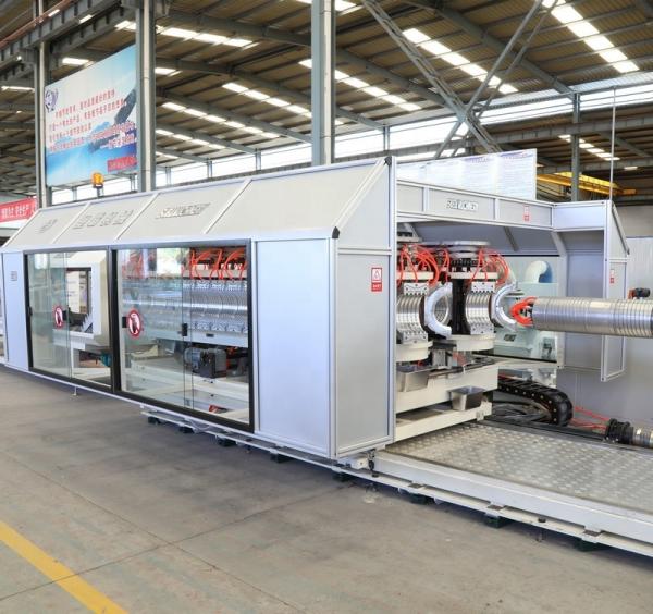 Buy cheap Water Cooling DWC Pipes Molding Machine Corrugated HDPE PP PE Plastic Pipe Extruder from wholesalers