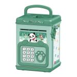 kids educational financial customs atm password put credit cards piggy bank blue