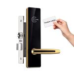 Smart Hotel Door Lock In Black Or Grey RFID Card Access Zinc Alloy Body