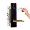 Buy cheap Smart Hotel Door Lock In Black Or Grey RFID Card Access Zinc Alloy Body from wholesalers