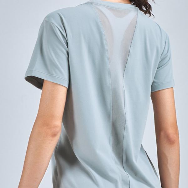 Buy cheap Nude Feeling Women'S Short Sleeve Yoga Tops Mesh Stitching Womens Running T Shirt from wholesalers