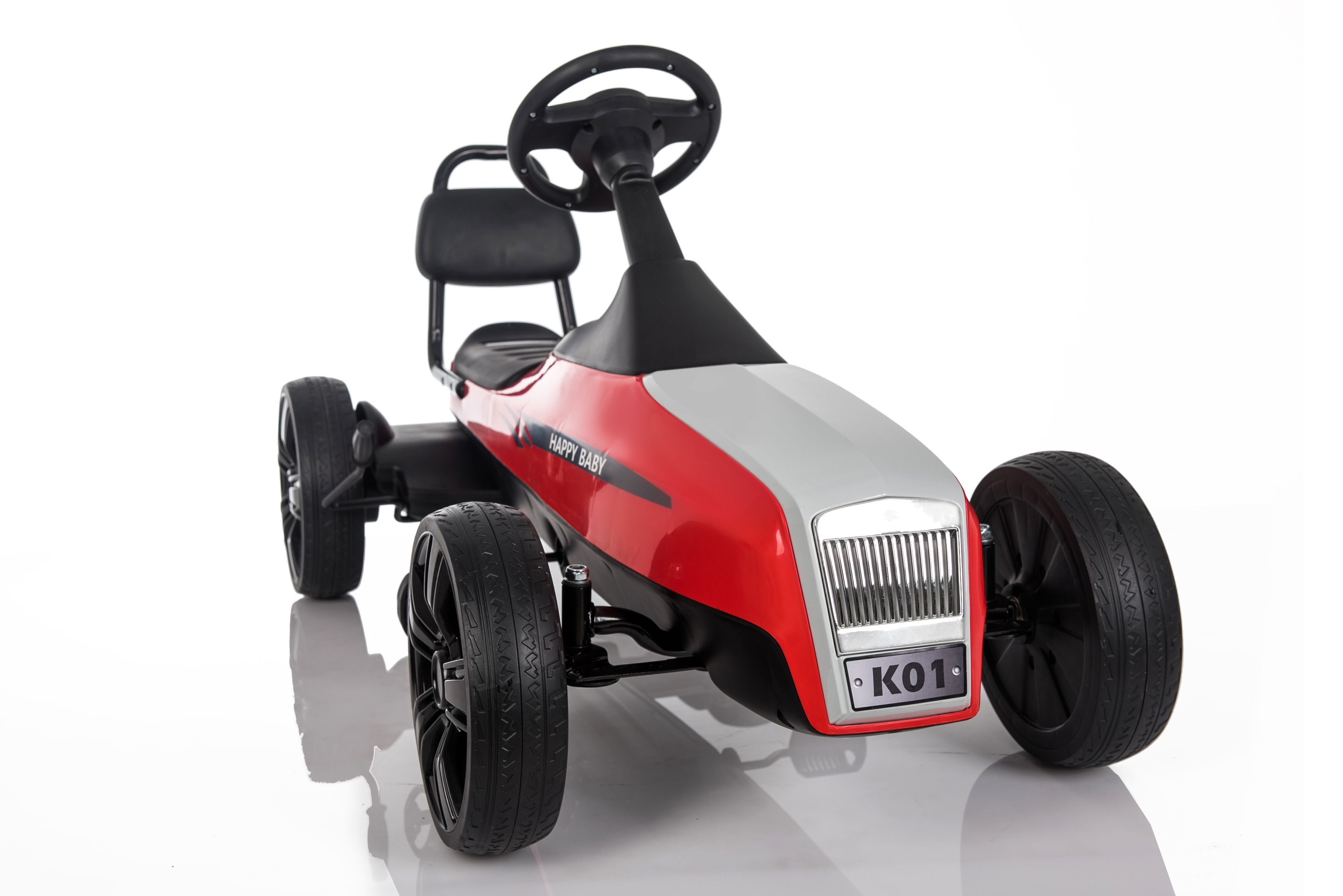5-7 Years Old Unisex Children's Pedal Go-Kart Car with Adjustable Front and Rear Seats