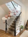 Love Shape Balloon Party Decorations , Rose Gold Balloon Arch Decorations