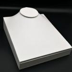 White Leather Necklace Bust Display Stand Eco Friendly Delicated Arts For Ladies