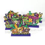 Large Mardi Gras Wooden Decorations with Comedy Tragedy Face Mardi Gras Float