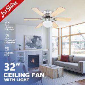 Wholesale 32'' 6 MDF Blades Decorative AC Motor Ceiling Fan With Light Kit from china suppliers
