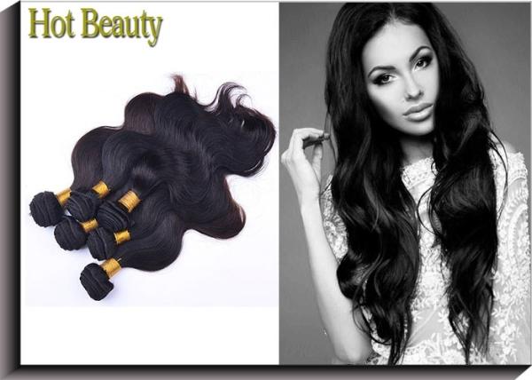 Quality Black Virgin Brazilian Remy Human Hair Body Wave 10 inch - 30 inch for sale