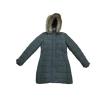 Buy cheap Women'S Black Long Puffer Jacket With Faux Fur Hood from wholesalers