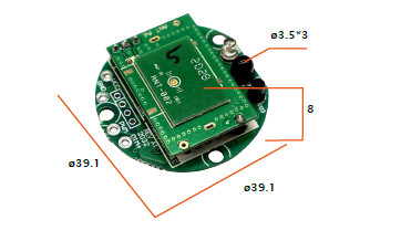 0-10V Microwave Sensor φ39.1*8mm(H) Module for UFO Max. 10m High