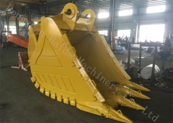 Buy cheap Yellow Mining Excavator Rock Bucket Deepth 1380mm With Hardox Material from wholesalers