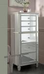 7 Drawers Mirrored Bedroom Chest Furniture Beveled Mirror Wooden Body