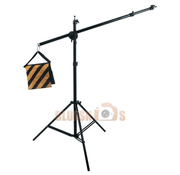 Photography Boom Arm Tripod Light Stand with Sandbag and Grip Head for Photo