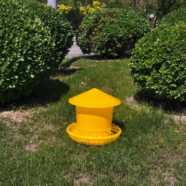 Buy cheap Thick Yellow Poultry Feeding Bucket Farm Feeder Pigeon Chick Feeding Equipment Sturdy Durable Round Design from wholesalers