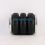 TS16949 Air Spring Assembly Triple Convoluted Rubber Shocks 114.5mm Screw Center