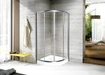 Tempered Glass Sliding Bathroom Shower Enclosure Arc Shape Aluminum Framed