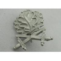 Buy cheap 3D Leaves Shape Zinc Alloy Souvenir Badges, Memorial Badge with Cross Sword with product