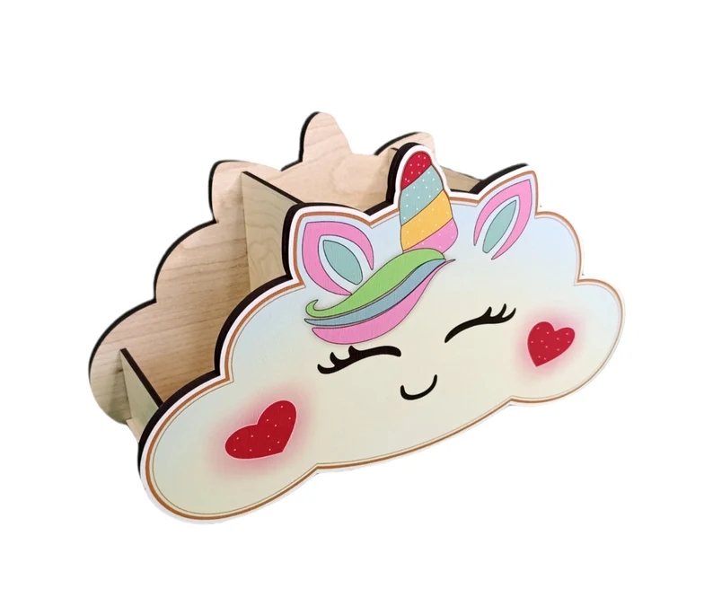 Wooden Unicorn Pencil Holder pencil box crayon box home office & Pencil Stand Or Desk make-up Organizer for Stationery