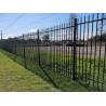Buy cheap Black Powder Coated Tubular Iron Fence Solid Metal Horizontal Designs For Garden from wholesalers