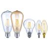 Buy cheap LED commercial A60 E27 4w glass bulb decorative clear vintge 100lm/w bright glass transparent retro filament bulb light from wholesalers