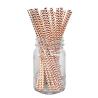 Buy cheap Striped Dot Drinking Compostable Rose Gold Paper Straws from wholesalers