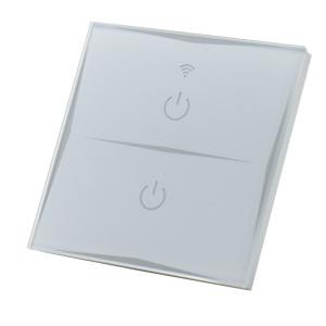 Wholesale European Standard 2 Gang Wifi Light Switch , Touch Smart Light Switch 86*86 Type from china suppliers