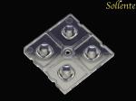 4W High Power LED Optics Lenses / 90 degree PMMA Led lenses For Led Light