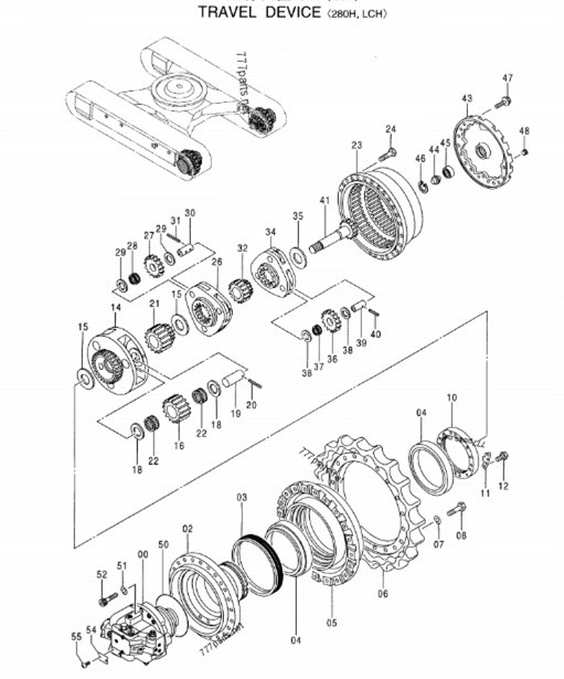 EX300-5 EX350-5 Hitachi Travel Gearbox 9149237 9155748 Excavator Final Drive Parts
