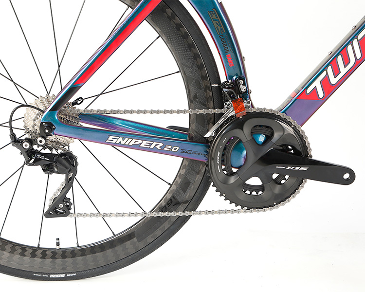 Shimano Groupset Disc Carbon Road Bike , 22 Speed Carbon Bike Alu Alloy CNC