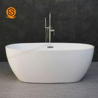 Buy cheap CE Artificial Stone Bathtub Oval Stand Alone Bathtub For Hotel product