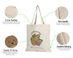 15oz Snap Button X Stitched Canvas Cotton Tote Bag