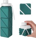 Leek-Proof Collapsible Food Grade BPA Free Silicone Travel Bottles 620ml For Gym