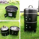Cold Rolled Steel Portable Outdoor Barrel Turkey Charcoal BBQ Grill Set for