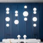 Modern Glass long Pendant Lamps Restaurant Cafe Bar Bedroom Kitchen Beads