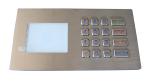 IP67 colourful backlit stainless steel keypad usb numeric keypads with LCD