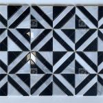Black And White Marble Stone Mosaic Tile For Wall Kitchen Backsplash Wear