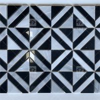 Buy cheap Black And White Marble Stone Mosaic Tile For Wall Kitchen Backsplash Wear product