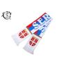 Buy cheap Warm Material Soccer Serbia Fringe Scarf, Woven Fleece World Cup Serbia Team Scarf from wholesalers