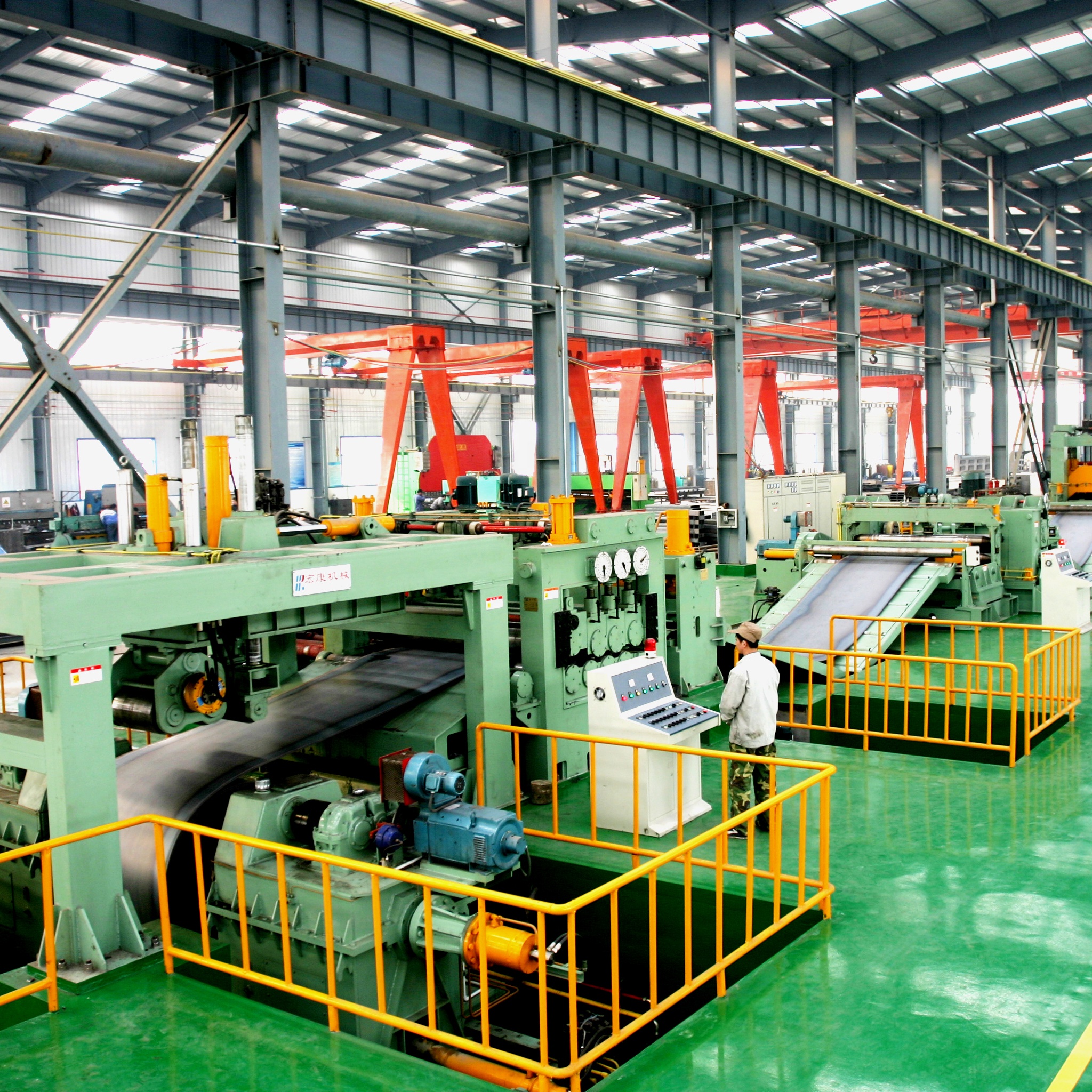 12000 Mm Cutting Width Steel Coil Uncoiling Leveling Mobile Shear Production Line