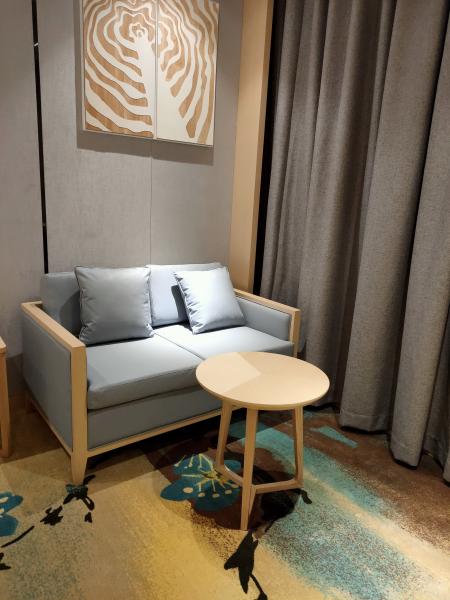 Buy cheap Fabric Upholstery Hotel Room Sofa Solid Wood Frame Sofa 1600*900*820mm 2 Seaters from wholesalers