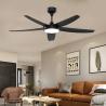 Buy cheap American LED Light Hanging Fan Lamp Simple Chandelier Living Room New Inverter Technology Modern Design Home Restaurant Plastic from wholesalers