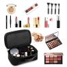 Buy cheap Multifunctional PU Leather Zippered Cosmetic Bag With Brush Compartment from wholesalers