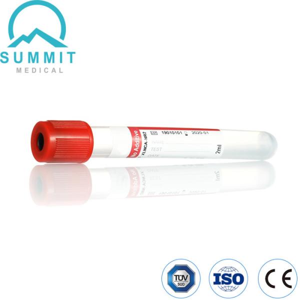 Buy cheap Disposable Red Top Non-Additive Plain Vacuum Blood Collection Tube 2ml from wholesalers