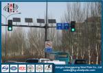 Powder Coated Traffic Light Pole For Commercial Areas With Double Arms